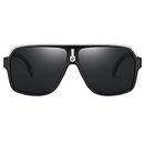 DUBERY Mens Oversized Aviator Sunglasses Classic Large Polarized Lens Shades D103, A-black/Black, 146mm