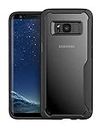 Plus Bumper Case with Clear Back Hard Panel Protective Case Cover for Samsung Galaxy S8+ (S8Plus) (Black)