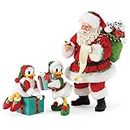 Department 56 Possible Dreams Disney Donald and Daisy Duck Santa and His Helpers Figurine Set, 10.5 Inch, Multicolor