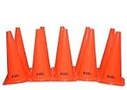SAS Sports Football Agility 9 Inches Space Training Marker Cones Scoooer Training,Cricket,Outdoor-(Orange,Set of 10)