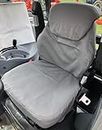Durafit Seat Covers, Custom Fit for Kubota Cab Tractors M5-111, M6-101,M6-111,M7-171,M100-GX Gray Twill Custom seat Covers, Check Your SEAT Against Picture.