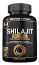 Shilajit Capsules 16,000mg - 60% Fulvic Acid (from 400mg 40:1 Extract Ratio) - Added Ashwagandha, Turmeric, Lions Mane and Black Pepper - High Strength Himilayan Shalajit Resin - 120 Capsules