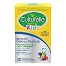 Culturelle Kids Immune Defense, Probiotic + Elderberry, Vitamin C and Zinc, Immune Support for Kids, Mixed Berry Chewables, 30 count