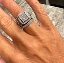 kay jewelers 3 CTW white Gold Diamond Engagement Ring Set With Diamond Band 7