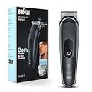 Braun Body Groomer Series 3 3340,Body Groomer For Men,For Chest,Armpits,Groin,Manscaping & More,Incl. 2 Combs For 1 Mm - 3 Mm Lengths,Skinsecure Technology For Gentle Use,Washable,- Battery Powered