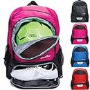 Athletico Youth Soccer Bag - Soccer Backpack & Bags for Basketball, Volleyball & Football | for Kids, Youth, Boys, Girls | Includes Separate Cleat and Ball Compartments (Pink)