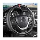 Carbon Fiber Car Steering Wheel Cover, Universal 15 inch Breathable Anti Slip Steering Wheel Covers, Car Interior Accessories for Men and Women, Fit for Most Car, Trucks, SVU (Black)