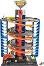Hot Wheels City Mega Garage Playset with Corkscrew Elevator & Storage for 60+ Cars, Includes 1 Hot Wheels 1:64 Scale Vehicle, Connects to Other Hot Wheels Track Sets, Gift for Kids 4 Years Old & Up