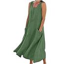 Deals with Coupons and Promo Codes and Discounts Todays Deals in Clearance Warehouse Amazon Warehouse Deals Today with Coupons Women's Loose Sleeveless Wide-Hem Maxi Dress