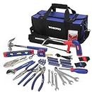 WORKPRO Tools Kit for Home Repair 156PC with Tool Bag, DIY Hand Tool Set - Including Pliers Set, Hex Key Set, Wrench Spanner, Screwdriver Bits, Precision Screwdriver, Hammer