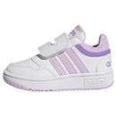 adidas Unisex Baby Hoops Shoes-Low (Non Football), Cloud White/Bliss Lilac, 4 UK Child