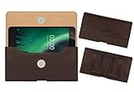 Acm Leather Belt Holster Case Compatible with Nokia 2 Mobile Cover Clip Brown