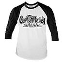 Fast N' Loud Officially Licensed Gas Monkey Garage Logo Long Sleeve T-Shirt (White-Black), Medium