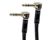 Monoprice 3ft Premier Series 1/4-inch (TRS) Right Angle Male to Right Angle Male 16AWG Cable (Gold Plated)