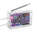 DONGKER Kit radio FM, projets de soudure DIY - Kit électronique radio numérique - Récepteur sans fil pour l'apprentissage et l'enseignement (avec prise casque 3,5 mm)