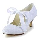 JIA JIA Wedding 14031 Chaussures de Mariée Mariage Escarpins pour Femme Couleur Blanc, Taille 39 EU