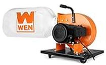 WEN DC3474 7.4-Amp Rolling Dust Collector with Induction Motor, 15-Gallon Bag and Optional Wall Mount , Black