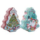 Christmas Tree Shape Cookie Tins Decorative Cookie Gift Tins