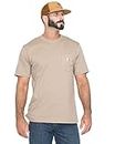 Carhartt Men's Big & Tall Workwear Pocket Short Sleeve T-Shirt Original Fit K87,Desert,4X-Large