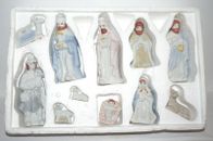 Christmas 11 Piece Nativity Set Hand Painted Porcelain