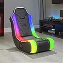 X-Rocker Chimera RGB Gaming Chair for Kids and Juniors, Light Up LED Gaming Seat with 2 Audio Speakers, 30 Neo Motion RGB Lighting Options, 2.0 Audio Speakers, Folding Seat for PS4, PS5, XBOX, Switch