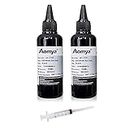 Aomya 2 Bottle Black Universal Dye Ink Refill Kit 100ml for HP Canon EPN Brother Lexmark Printers Compatible Cartridges Refillable Cartridge CISS CIS System with 1 Free Syringe