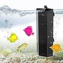Jainsons Pet Products 3 in 1 Aquarium Corners Filter Submersible Filter for Oxygenation Circulation Internal Filter, Physical, Biological, Chemical Filtration 28W, F. Max: 1600L/H
