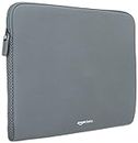 AmazonBasics laptopsss Bag Sleeve Case Cover Pouch for 15-inches,15.6-inches laptopsss for Men and Women |Slim Profile Neoprene,Soft Puffy Fabric Lining,360° Protection,Smooth and Premium Zipper(Grey)