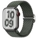 VEMIGON Compatible with Apple Watch Straps 41mm 40mm 38mm, Solo Loop Braided Nylon Sport Band for iWatch Series 9 8 7 6 5 4 3 2 1 SE (Watch Is Not Included) (38/40/41mm Olive Green)