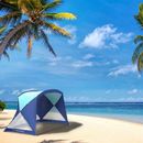 Beach Tent Sun Shelter - Sport Umbrella - Water-Resistant w/ Carry Bag by Wakeman Outdoors Fiberglass in Blue | 70 H x 108 W x 72 D in | Wayfair