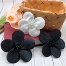 Polyester Fabric 3D Beaded Applique Flower Shape Clothing Accessories