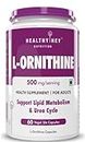 HealthyHey Nutrition L-Ornithine - 500mg/serving - 60 Vegetable Capsules