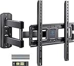 PERLESMITH Full Motion TV Wall Mount for 26-55 inch Flat Curved Screen TV up to 70lbs, Corner TV Wall Mount TV Bracket with Articulating Arm Swivel Extension Tilt, TV Mount MAX VESA 400x400mm, PSMFK7