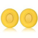 JHK for Beats Replacement Ear Pads,for Beats Solo 2 & Beats Solo 3& Beats Solo 3 Wireless Bluetooth Headphone,Ear Cushion Premium Protein Leather Memory Foam,Superb Comfortable (College Yellow)