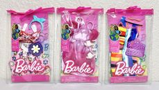 Barbie Fashion Clothing Outfit Flower Dress and Accessories, Lot of 3