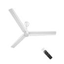atomberg Renesa 1400mm BLDC Motor 5 Star Rated Sleek Ceiling Fans with Remote Control | Upto 65% Energy Saving, High Air Delivery and LED Indicators | 2+1 Year Warranty (White)