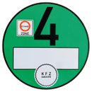 Haftfolie KFZ Euro 4 Umweltplakette ✔ grün ✔ Spaßplakette ✔ Feinstaubplakette ✔