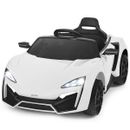 12V 2.4G RC Electric Vehicle with Lights-White - Color: White