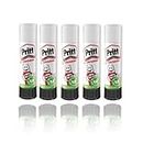 5 x Original Pritt 11g Glue Sticks 90% Natural Home School Office Supplies Kids Child Friendly Art Craft Green Safe Adhesive DIY Strong Hold UK Recyclable Free P&P
