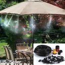 Patio Mist Cooling System Outdoor Garden Misting Kit Pool Air Water 50Ft Mister