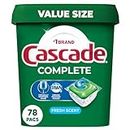 Cascade Complete Dishwasher Pods - Fresh Scent ActionPacs, 78 Count