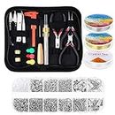 HASTHIP® Jewelry Making Tools with Portable case, DIY Work Materials Kit with Complete Set of Jewellery Making Tools for Earings Necklace etc