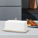 Porcelain Butter Dish Minimalist Cheese Keeper for Kitchen Counter Home