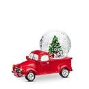 Abbott Collection Small Truck with Snow Globe, Red, 3.5" L (27-SHAKE-0502)