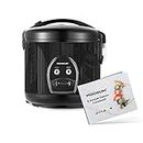 MOOSUM Rice Cooker with One Touch & Food Steamer,0.8L-5 cup,For 2-5 People,Fast Cooking Without Burning,Removable Non-Stick Coating incl,Keep-Warm 24h