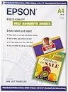 Epson C13S041106 Carta Auto-Adesiva A4, Confezione da 10 Pezzi