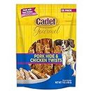 Cadet Gourmet Pork Hide & Chicken Twists Dog Treats - Healthy & Natural Dog Treats for Small & Large Dogs - Inspected & Tested in USA, 5 In. (22 Count)