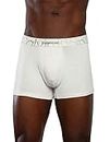 Calvin Klein Underwear Men's Cotton Blend Classic Solid Trunks (Pack of 1) (NB3299CJH_Silver Birch