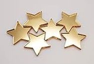 6 Pcs Acrylic Gold Stars Fridge Magnets | magnetic star chart | children rewards chart | mirrored | strong magnets