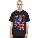 Style Breeze Kobe Bryant NBA Basketball Player Oversize Black Cotton T-Shirt for Men (X-Large)